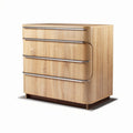 Commode en bois naturel avec 4 tiroirs dimensions 60 x 40 x 80cm
