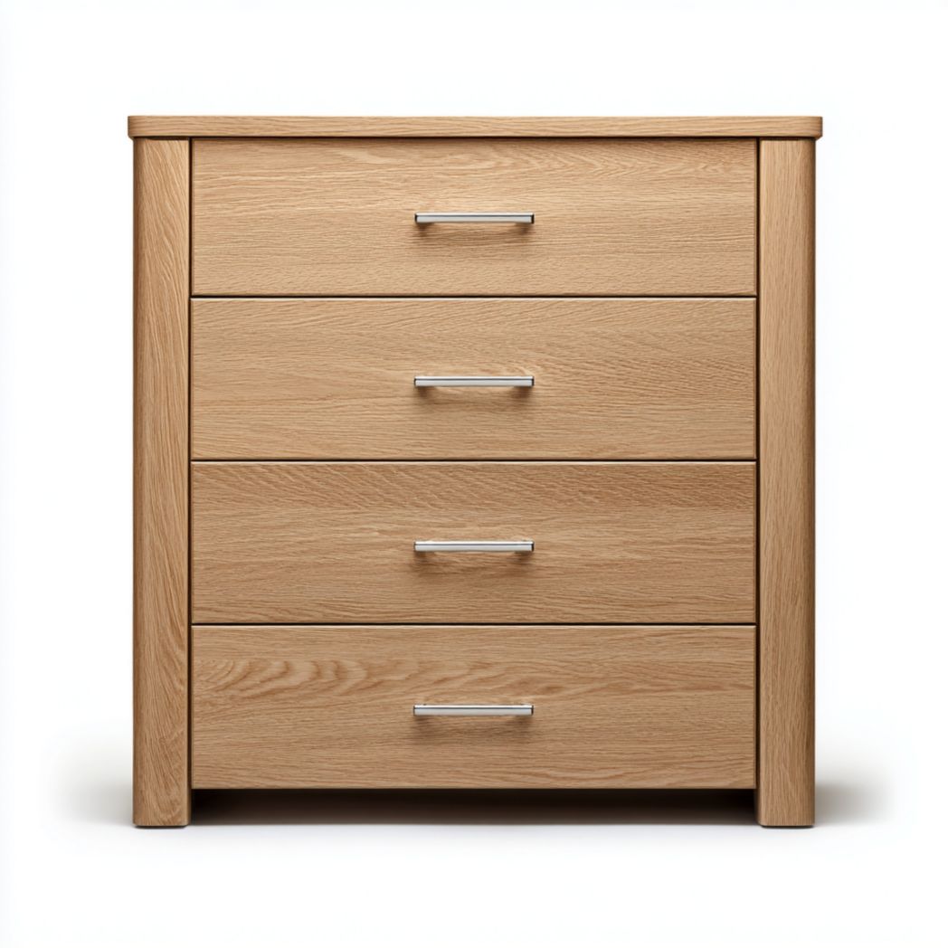 Commode en bois de noyer avec quatre tiroirs dimensions 80 x 50 x 100cm