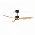 Ventilateur de plafond en bois et métal avec éclairage intégré 120 x 120 x 30cm