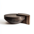 Table basse en métal doré et pieds en bois dimensions 100 x 60 x 40cm