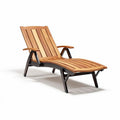 Chaise longue en bois d'acacia pliable pour jardin dimensions 160 x 65 x 90cm